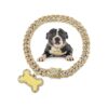 Golden Diamond Rhinestone Pet ID Jewelry Tag Collar for Small Dog Boys Girls Dog Collars