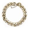 Golden Plastic Cuban Link Dog Collar Chain Necklace for Pet Fashion