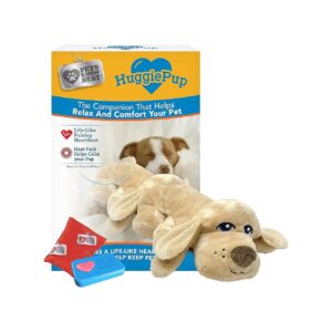 Golden Plush Heartbeat Toy for Calming and Crate Training Puppies