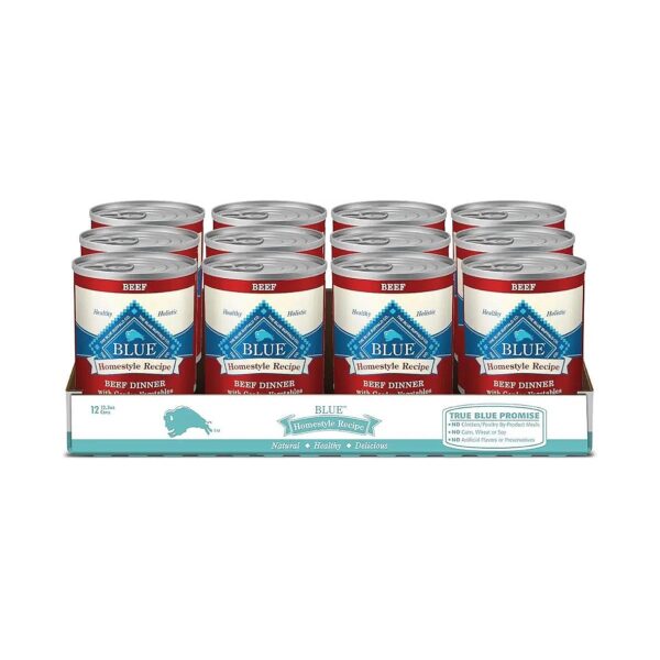 Grade Beef Canned Dog Food for Dogs of All Ages with No Poultry By-Products