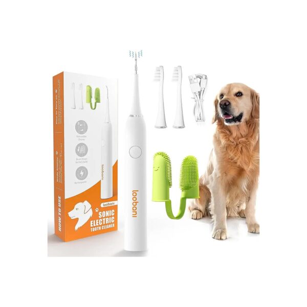 Grade Electric Toothbrush for Adult Dogs with Sonic Technology and Replaceable Heads