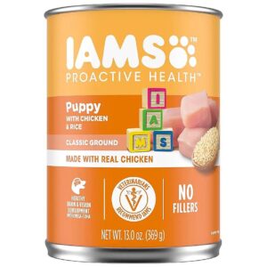 Grain-Based Puppy Food with Chicken and Rice for Skin and Coat Health