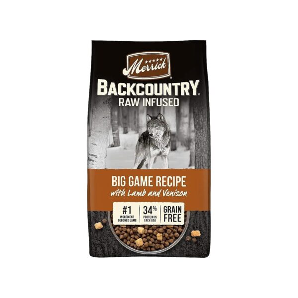 Grain Free Adult Dry Dog Food with Freeze Dried Raw Pieces for Healthy Muscles