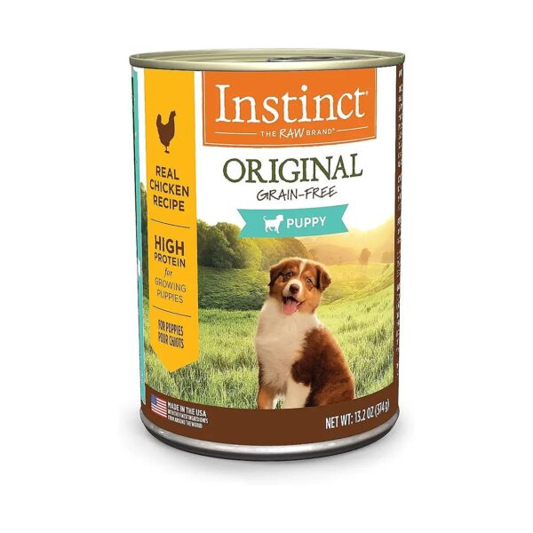 Grain Free Canned Wet Puppy Food with Real Chicken for Energetic Puppies