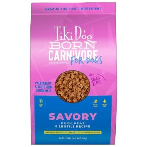 Grain Free, High Protein Dry Kibble with Fresh Duck and Peas for Active Dogs