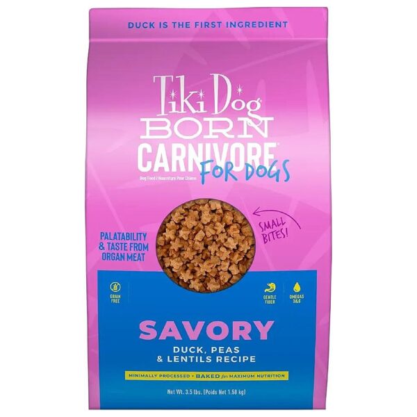 Grain Free, High Protein Dry Kibble with Fresh Duck and Peas for Active Dogs