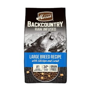 Grain-Free Large Breed Dog Food with Freeze-Dried Raw Pieces for Healthy Muscles and Coat