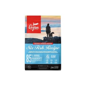 Grain Free and Chicken Free Dry Dog Food with Six Fish