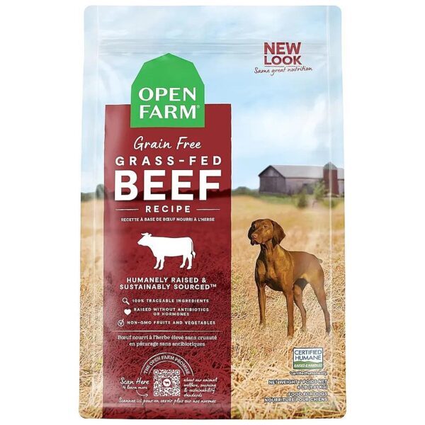 Grass-Fed Beef Dry Dog Food with Humanely Raised Wagyu Recipe and Non-GMO Superfoods