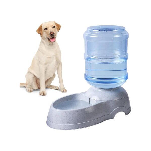 Gravity Water Drinking Fountain Bottle Bowl Dish Stand for Pets