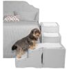 Gray Adjustable Pet Bed Stair for Small to Medium Breed Dogs