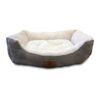 Gray Pet Bed with Washable Construction and Polyester Fill