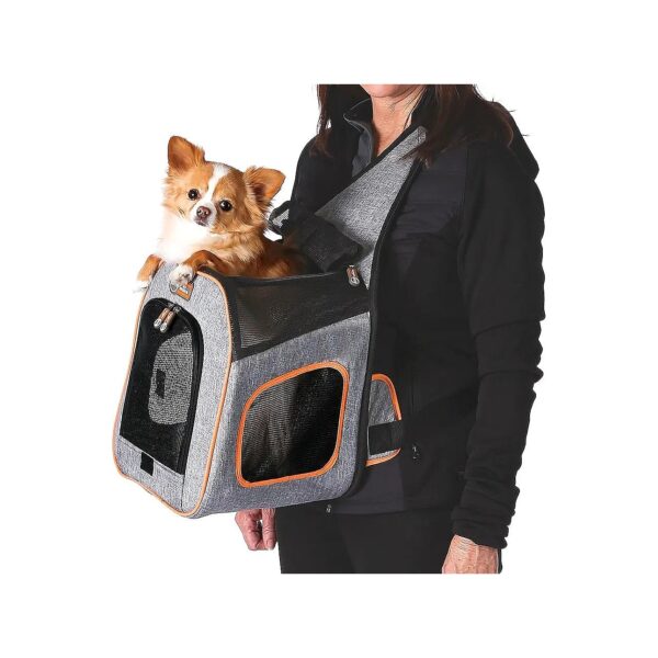 Gray Shoulder Sling Pet Carrier Designed For Small Pet Lovers