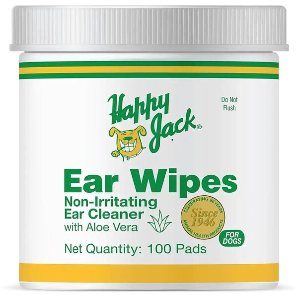 Greasy Dog Ear Wipes with Aloe and Eucalyptus for Cleaning and Itch Relief