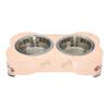 Great for Small Dogs and Puppies Pink Dog Food Bowl Set