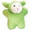 Green Berber Fleece Baby Lamb Dog Toy Soft Squeaker 8 Inch Puppy Toy