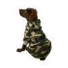 Green Camouflage Dog Hoodie for Large Dogs 17-Inch Neck