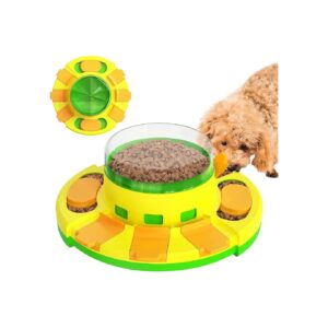 Green Dog Food Puzzle Toy for Small Breeds with Slow Feeding and Mental Stimulation