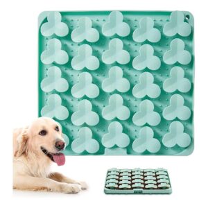 Green Dog Slow Feeder with Silicone Mat and Suction Cups for Wet and Dry Food