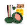 Green Fillable Treat Toy with Silicone Molds for Frozen Dog Food