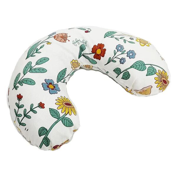 Green Flower Deer Semicircular Pet Pillow for Soft and Cozy Sleep