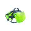 Green Lightweight Canine Saddle Bag Backpack for Active Dogs