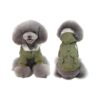 Green Medium Size Dog Parka Coat with Windproof and Water Resistant Fabric for Winter