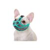 Green Mesh Bulldog Muzzle for Small to Medium-Sized Dogs with Adjustable Headband