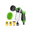 Green Pet Bathing Tool Set with Adjustable Foam Sprayer and Soft Brush