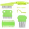 Green Pet Grooming Comb Set For Cats and Dogs Removes Dandruff Flakes and Float Hair