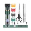 Green Pet Hair Shaver Clippers Kit with Adjustable Blade and LED Display