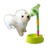 Green Pet Standing Water Dispenser with Adjustable Height and Stability