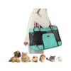 Green Pine Cat Carrier Handbag Travel Bag for Small Animals Cats Dogs Guinea Pigs Rabbits