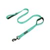 Green Reflective Dog Leash with Two Handles for Small Medium Large Breeds