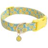 Green Yellow Summer Dog Collar Soft Pet Collar for Small Medium Large Dogs