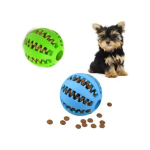 Green and Blue Dog IQ Puzzle Chew Toys for Puppy and Large Dog Teeth Cleaning