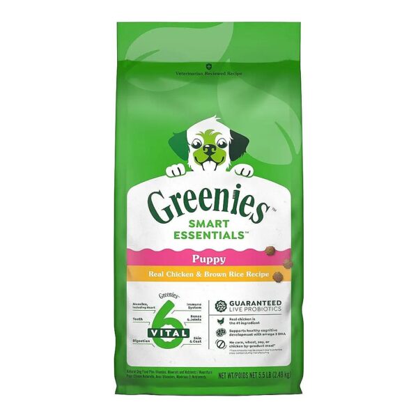 Greenies Smart Puppy High Protein Dry Dog Food with Real Chicken and