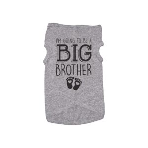 Grey 3X Big Brother Puppy Shirt for Large Breeds Comfortable Dog Apparel