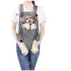 Grey Adjustable Pet Travel Carrier for Hands-Free Hiking Walking