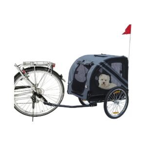 Grey Black Dog Bike Carrier Trailer Sturdy Water Resistant Nylon 40kg