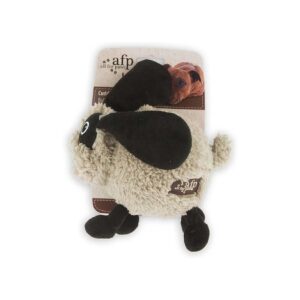 Grey Brown or White Faux Fleece Lamb Cuddle Ball for Dogs