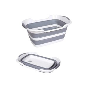 Grey Collapsible Bathtub for Dog and Pet Bathing and Storage