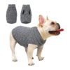 Grey Colour Dog Sweater for Medium Size Dogs Soft Warm and Breathable