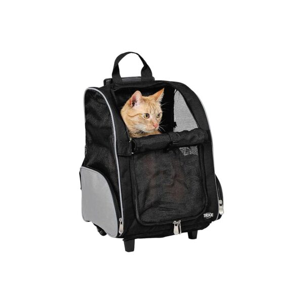 Grey Colour Pet Trolley Made of Durable Nylon Material