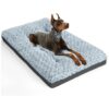 Grey Deluxe Dog Bed for Large Breeds Up to 70 Pounds with Washable Design