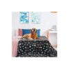 Grey Dog Blankets with Premium Fleece Flannel Fabric, 80x60 inch for Large Pets