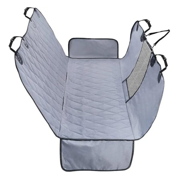 Grey Dog Car Hammock with Extra Strap and Buckles for Enhanced Safety and Comfort