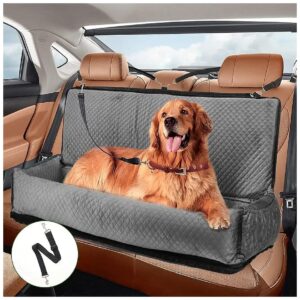 Grey Dog Car Seat Bed for Large and Extra Large Dogs