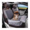 Grey Dog Car Seat for Small to Medium Pets with Easy Cleaning