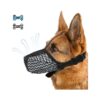 Grey Dog Muzzle with Soft Basket and Reflective Buckle for Medium Breeds